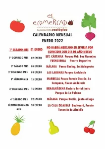 El ecomercado es la asociación de productores ecológicos en el valle de Guadalhorce. Organiza los mercados ecológicos los fines de semana