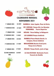 El ecomercado es la asociación de productores ecológicos en el valle de Guadalhorce. Organiza los mercados ecológicos los fines de semana