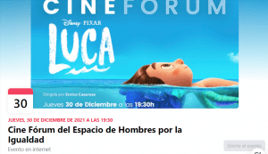 Evento online y público con la propuesta para este mes de la película “Luca”. Como cada año en estas fechas, la invitación es para toda la familia