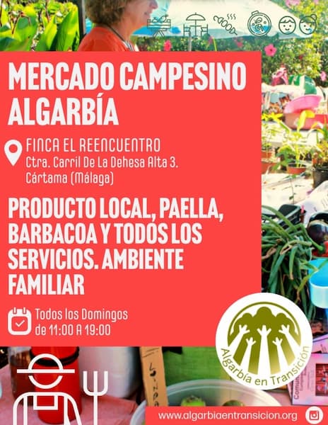 Mercado Campesino Algarbía, mercado local semanal de trueque con la moneda social algarbe.
