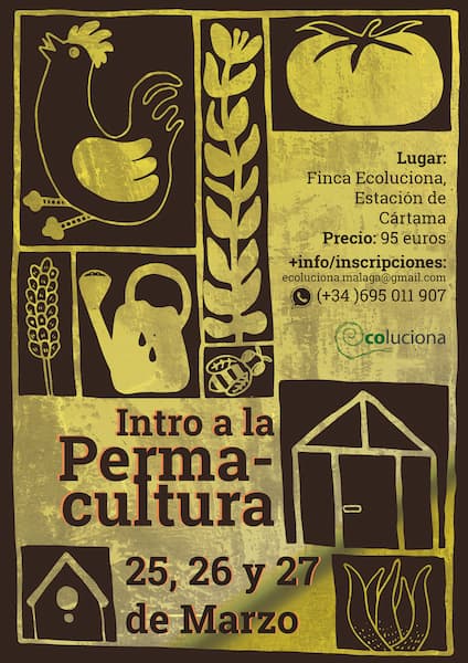 El curso es teórico práctico en el que se dará una visión general de la permacultura profundizando un poco en el tema suelo, agua, huerto y bosques comestibles.