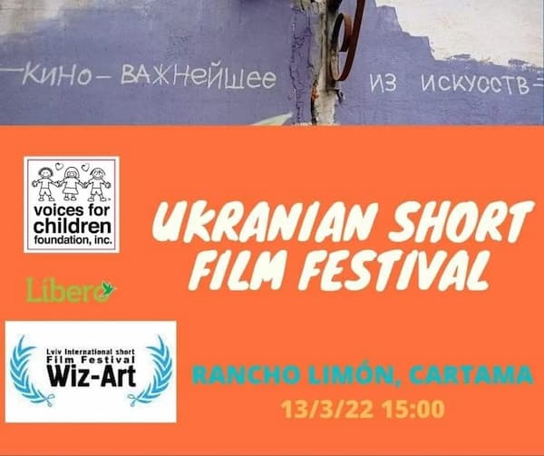 Evento organizado con el fin de recaudar fondos para una ONG ucraniana. Los subtítulos de las películas estarán en ingles. En Rancho Limón, Cártama