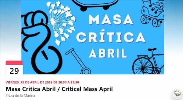 masa crítica málaga abril