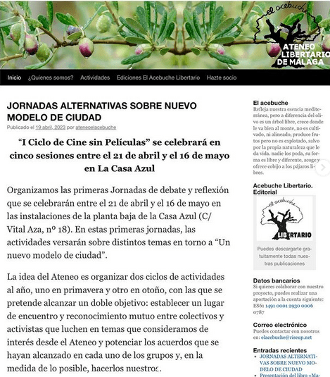 jornadas alternativas sobre el modelo de ciudad