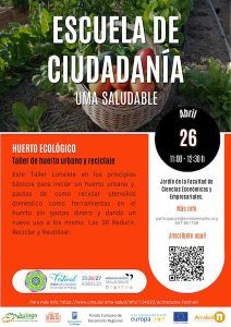 Taller de Huerto Urbano y Reciclaje escuela de ciudadanía UMA