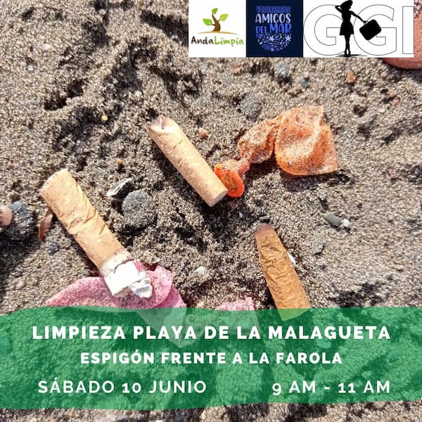 limpieza playa malagueta