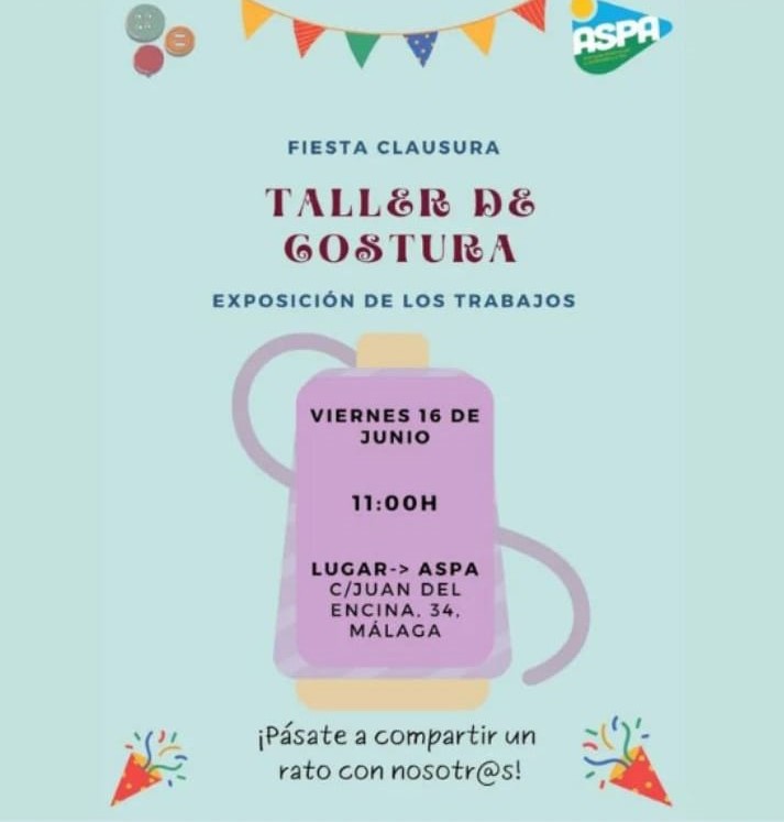 fiesta clausura taller de costura