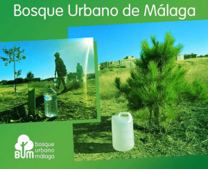 jornada de riego bosque urbano de málaga
