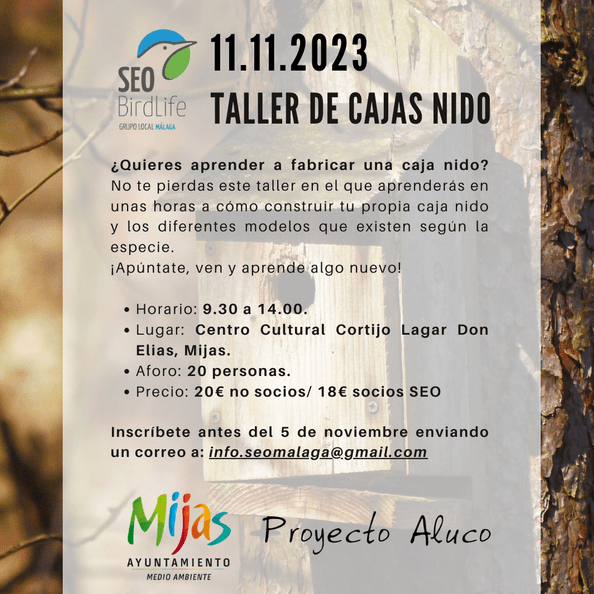 taller de cajas nido