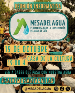 mesa del agua reunión informativa